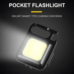 Roam Ready Outdoor-Artikel|Heimwerkzeuge-Mini-LED-Schlüsselanhänger-Taschenlampe – magnetisches Taschenlicht