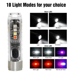 Roam Ready Camping-Werkzeuge|Outdoor-Artikel-Mini-LED-Schlüsselanhänger-Taschenlampe – tragbares Taschenlicht