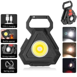 Roam Ready Heimwerkzeuge|Outdoor & Garten-Mini-LED-Schlüsselanhänger-Taschenlampe, Flaschenöffner – kompaktes Multifunktionswerkzeug