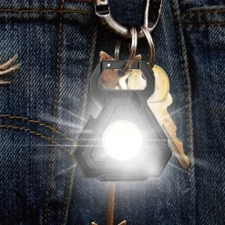 Roam Ready Heimwerkzeuge|Outdoor & Garten-Mini-LED-Schlüsselanhänger-Taschenlampe, Flaschenöffner – kompaktes Multifunktionswerkzeug