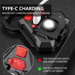 Roam Ready Heimwerkzeuge|Outdoor & Garten-Mini-LED-Schlüsselanhänger-Taschenlampe, Flaschenöffner – kompaktes Multifunktionswerkzeug