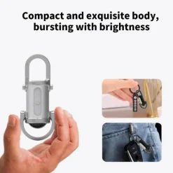 Cozy Living Camping Im Freien|Outdoor & Garten-Mini-LED-Schlüsselanhänger-Taschenlampe – wiederaufladbares tragbares USB-Licht