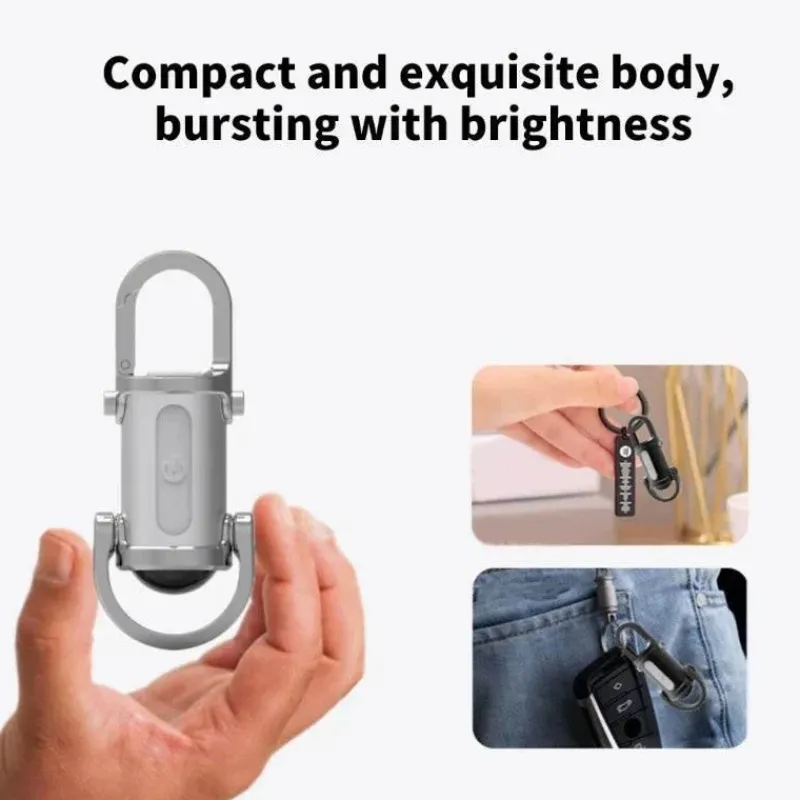 Cozy Living Camping Im Freien|Outdoor & Garten-Mini-LED-Schlüsselanhänger-Taschenlampe – wiederaufladbares tragbares USB-Licht