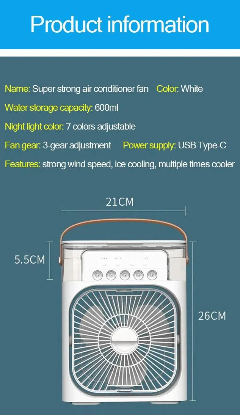 Comfort u0026 Style Gadgets Für Zuhause-Mini-Luftkühler – Kompakter persönlicher Kühlventilator