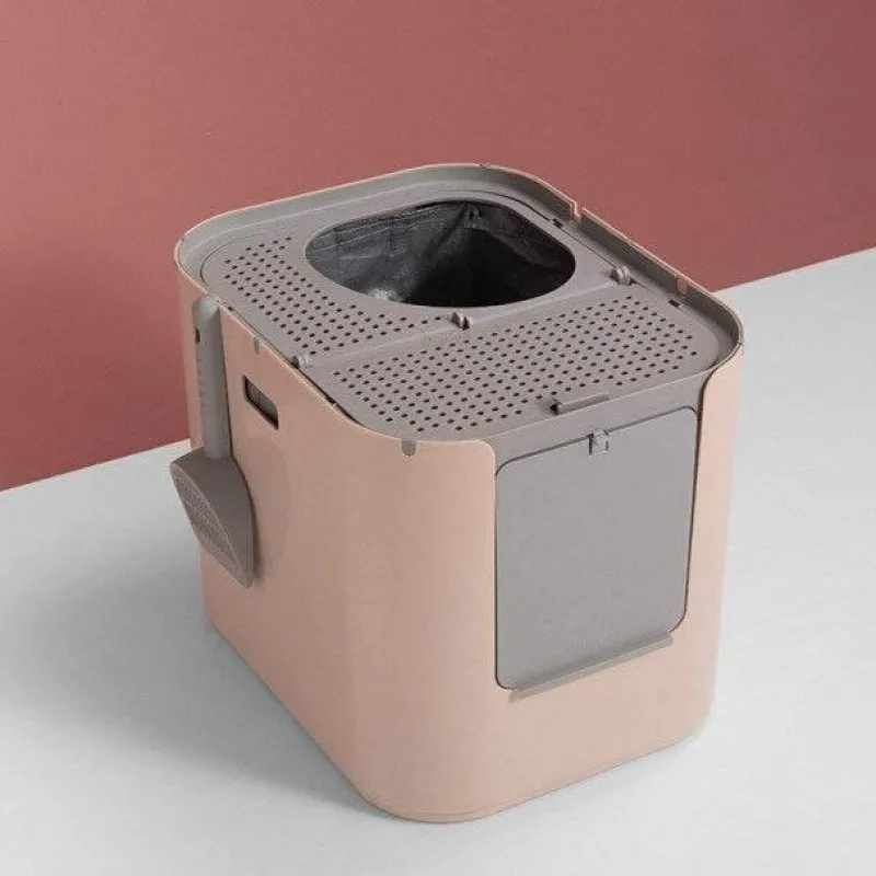 Furendo Haustierzubehör|Reinigungswerkzeuge Für Haustiere-Minimalistische Anti-Geruchs-Katzentoilette – Geruchsreduzierende Toilettenlösung