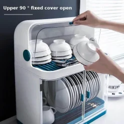 Space Savvy Küche & Esszimmer-Minimalistische Küchen-Aufbewahrungsbox mit Deckel – einfacher Abtropf-Organizer