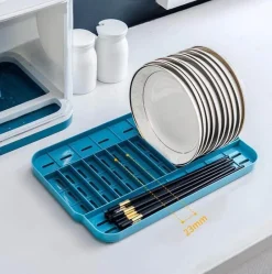 Space Savvy Küche & Esszimmer-Minimalistische Küchen-Aufbewahrungsbox mit Deckel – einfacher Abtropf-Organizer