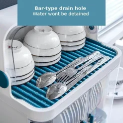 Space Savvy Küche & Esszimmer-Minimalistische Küchen-Aufbewahrungsbox mit Deckel – einfacher Abtropf-Organizer