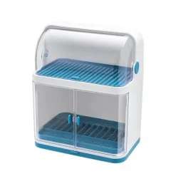 Space Savvy Küche & Esszimmer-Minimalistische Küchen-Aufbewahrungsbox mit Deckel – einfacher Abtropf-Organizer