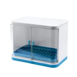 Space Savvy Küche & Esszimmer-Minimalistische Küchen-Aufbewahrungsbox mit Deckel – einfacher Abtropf-Organizer