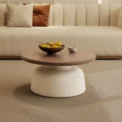 Comfort u0026 Style Möbel-Minimalistischer Couchtisch aus Holz – Luxuriöses modernes Herzstück