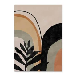 The Gilded Nest Wohndeko-Minimalistisches abstraktes Gesicht verlässt Kunstdruck