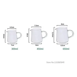 Plates u0026 More Küche & Esszimmer-Mini-Milchkännchen aus Glas – Ausgießer für Kaffee und Tee