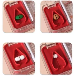 The Relaxation Nook Gesundheits-Gadgets|Gesundheits- Und Entspannungstools-Mini-Pillenteiler – Tragbarer Medikamenten-Organizer mit Aufbewahrungsbox