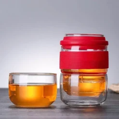 The Decor Haven Küche & Esszimmer|Outdoor-Artikel-Mini-Reiseteekanne – Hitzebeständige Teekanne für die Tasche