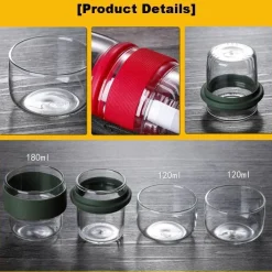 The Decor Haven Küche & Esszimmer|Outdoor-Artikel-Mini-Reiseteekanne – Hitzebeständige Teekanne für die Tasche