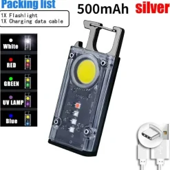 The Outdoor Vault Outdoor-Artikel|Heimwerkzeuge-Mini-Schlüsselanhänger-Taschenlampe – leuchtendes Notlicht