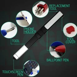 Roam Ready Heimwerkzeuge|Outdoor & Garten-Mini-Schraubendreher-Stift-Multitool - Telefonhalter-Werkzeugset