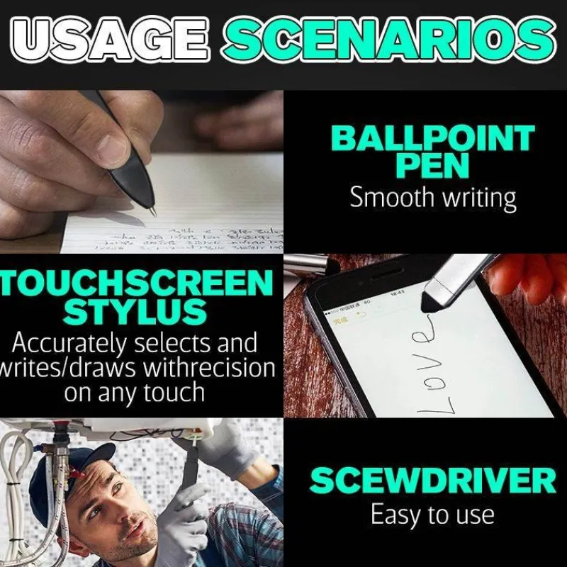 Roam Ready Heimwerkzeuge|Outdoor & Garten-Mini-Schraubendreher-Stift-Multitool - Telefonhalter-Werkzeugset