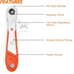 The Outdoor Vault Camping Im Freien|Outdoor-Artikel-Mini-Sechskant-Ratschenschlüssel – Vielseitiges Handwerkzeug für enge Stellen