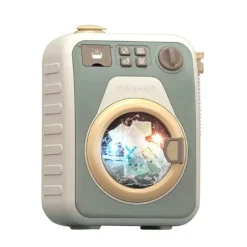 The Decor Haven Babyspielzeug-Mini-Spielzeug-Waschmaschinen-Spielset – drehbares Kinderspielzeug