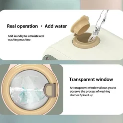 The Decor Haven Babyspielzeug-Mini-Spielzeug-Waschmaschinen-Spielset – drehbares Kinderspielzeug