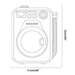 The Decor Haven Babyspielzeug-Mini-Spielzeug-Waschmaschinen-Spielset – drehbares Kinderspielzeug