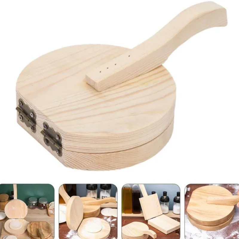 Deco Küche & Esszimmer-Mini-Teigpresse aus Holz – Werkzeug zum Backen von Gebäck und Keksen