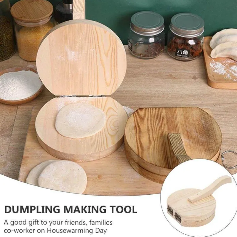 Deco Küche & Esszimmer-Mini-Teigpresse aus Holz – Werkzeug zum Backen von Gebäck und Keksen