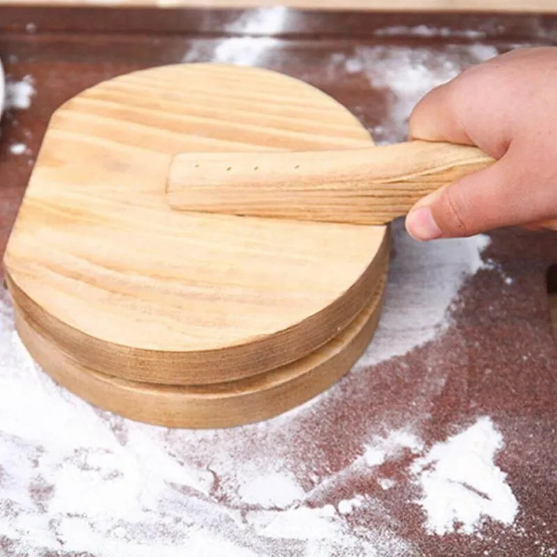 Deco Küche & Esszimmer-Mini-Teigpresse aus Holz – Werkzeug zum Backen von Gebäck und Keksen