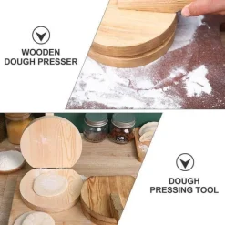 Deco Küche & Esszimmer-Mini-Teigpresse aus Holz – Werkzeug zum Backen von Gebäck und Keksen