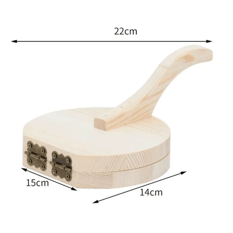 Deco Küche & Esszimmer-Mini-Teigpresse aus Holz – Werkzeug zum Backen von Gebäck und Keksen