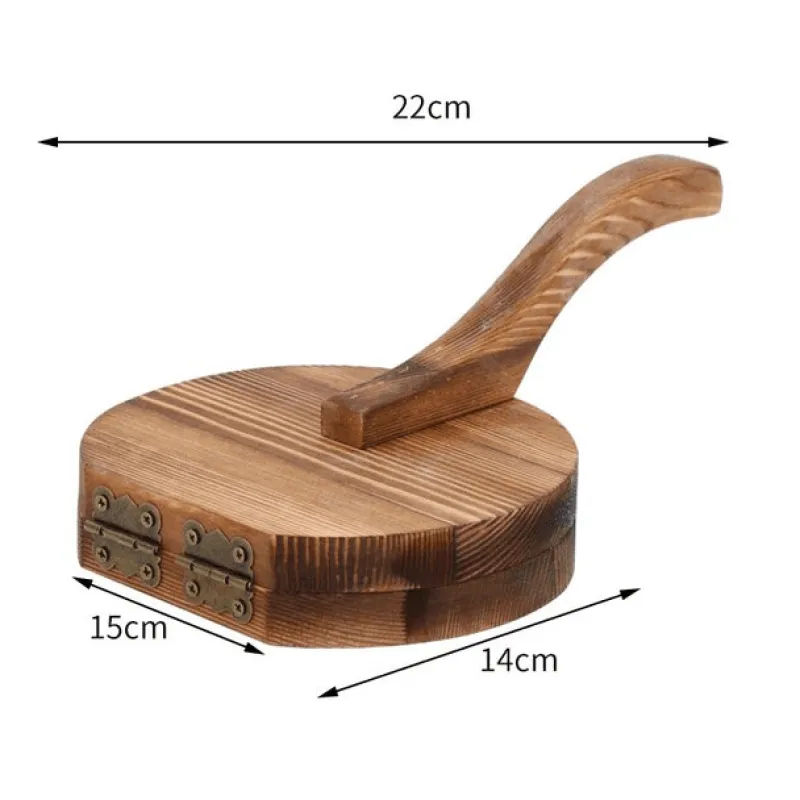 Deco Küche & Esszimmer-Mini-Teigpresse aus Holz – Werkzeug zum Backen von Gebäck und Keksen