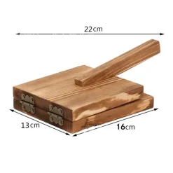 Deco Küche & Esszimmer-Mini-Teigpresse aus Holz – Werkzeug zum Backen von Gebäck und Keksen