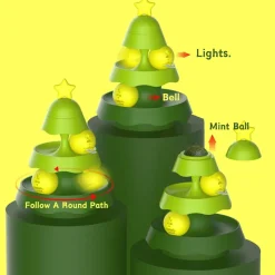 TailTrend Haustierspielzeug-Mini-Weihnachtsbaumschmuck – charmanter Weihnachtsakzent für festliche Feiern