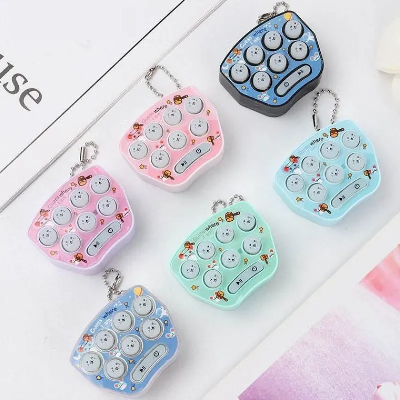 The Decor Haven Babyspielzeug-Mini-Whac-a-Mole-Schlüsselanhänger-Spielzeug – lustiges Taschenspiel