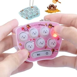 The Decor Haven Babyspielzeug-Mini-Whac-a-Mole-Schlüsselanhänger-Spielzeug – lustiges Taschenspiel