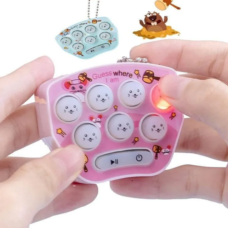 The Decor Haven Babyspielzeug-Mini-Whac-a-Mole-Schlüsselanhänger-Spielzeug – lustiges Taschenspiel