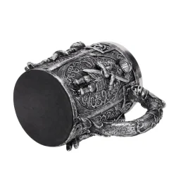 Feast u0026 Flair Küche & Esszimmer-Mittelalterlicher Bierkrug – Edelstahl-Kriegerkrug für die Kneipendekoration