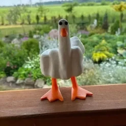 Adventure Basecamp Camping Im Freien|Outdoor-Artikel-Mittelfinger-Entenfigur – Schrullige Wohndekoration aus Kunstharz