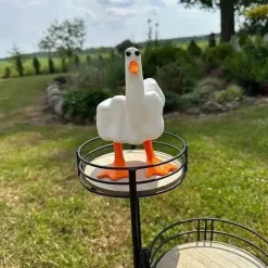 Adventure Basecamp Camping Im Freien|Outdoor-Artikel-Mittelfinger-Entenfigur – Schrullige Wohndekoration aus Kunstharz