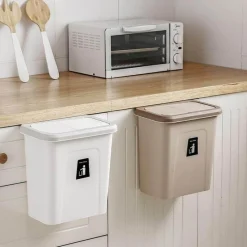 The Decor Haven Küche & Esszimmer-Mülleimer mit Push-Top – leicht zu öffnender Abfalleimer