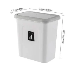 The Decor Haven Küche & Esszimmer-Mülleimer mit Push-Top – leicht zu öffnender Abfalleimer