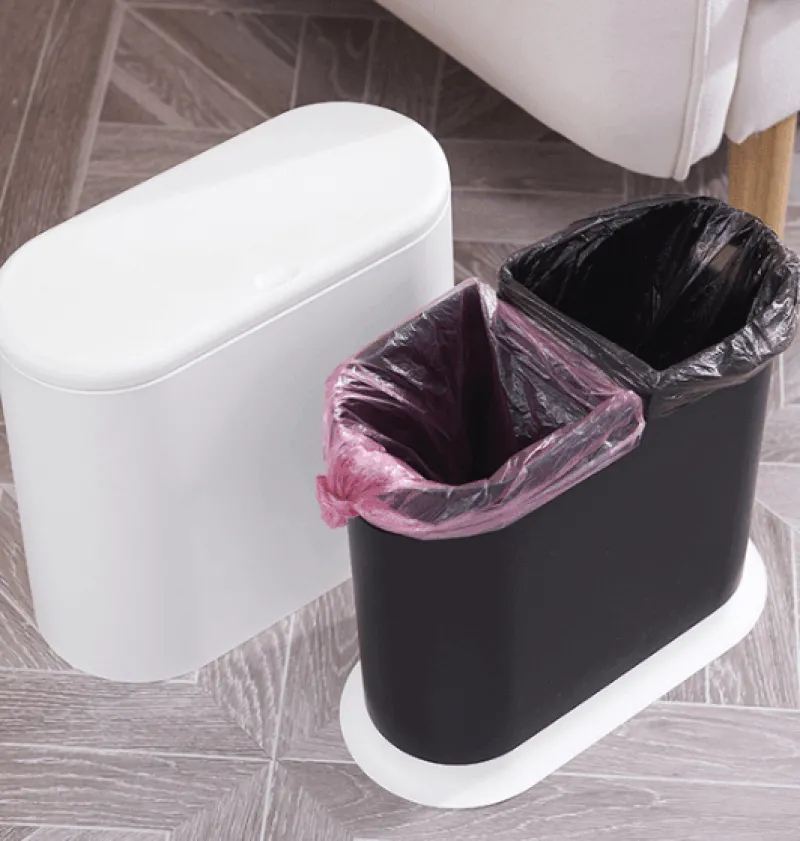 Tranquil Waters Badezimmer-Mülleimer mit zwei Fächern – Lösung zur Mülltrennung