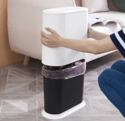 Tranquil Waters Badezimmer-Mülleimer mit zwei Fächern – Lösung zur Mülltrennung