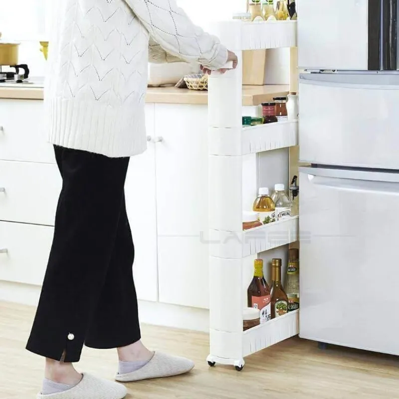 Cozy Living Küche & Esszimmer|Möbel-Mobiles Lagerregal mit Rädern – Kompakter Roll-Organizer