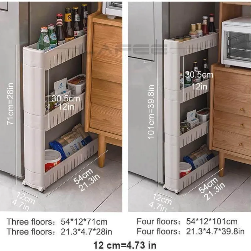 Cozy Living Küche & Esszimmer|Möbel-Mobiles Lagerregal mit Rädern – Kompakter Roll-Organizer