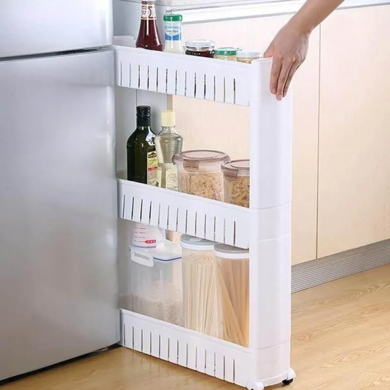 Cozy Living Küche & Esszimmer|Möbel-Mobiles Lagerregal mit Rädern – Kompakter Roll-Organizer