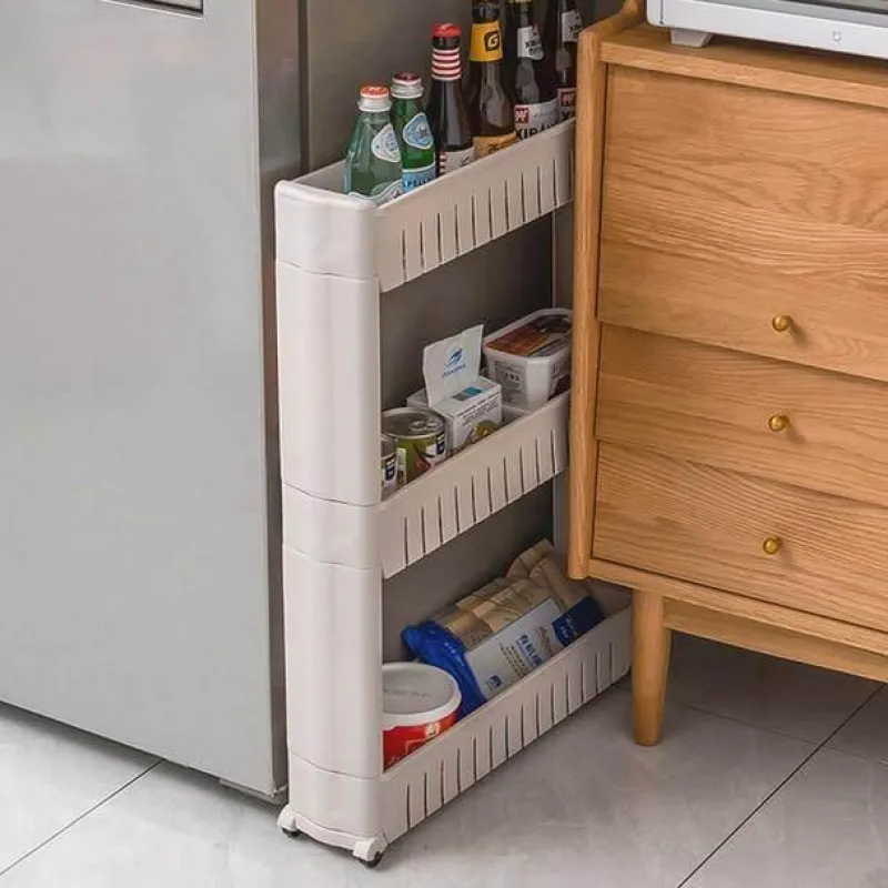 Cozy Living Küche & Esszimmer|Möbel-Mobiles Lagerregal mit Rädern – Kompakter Roll-Organizer