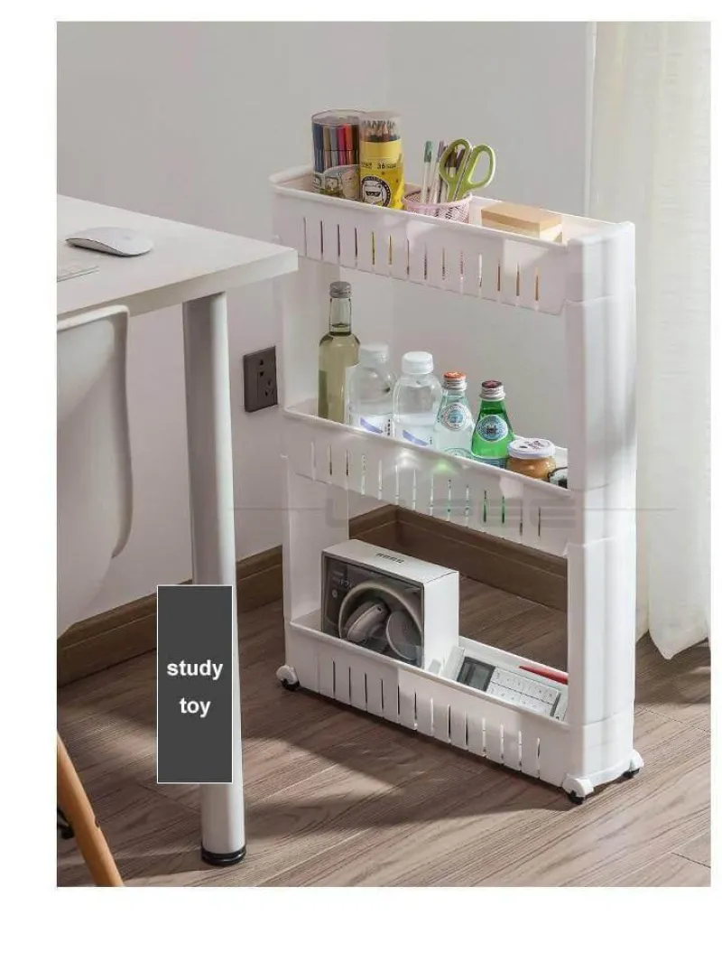 Cozy Living Küche & Esszimmer|Möbel-Mobiles Lagerregal mit Rädern – Kompakter Roll-Organizer